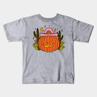 Cowboy Pumpkin Kids T-Shirt